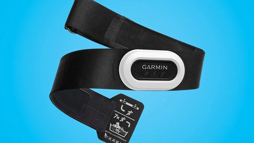 Garmin HRM Pro Plus on blue background