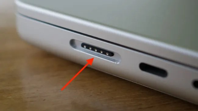 MagSafe 3 port on a 2021 MacBook Pro