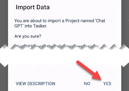 Select &quot;Yes.&quot;