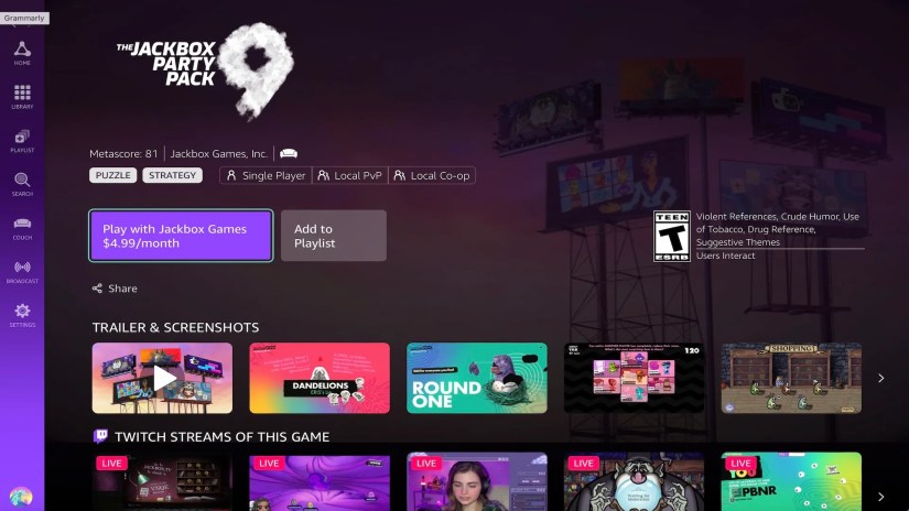 Amazon Luna screenshot