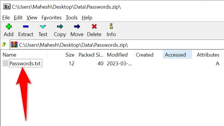 Open the text file.