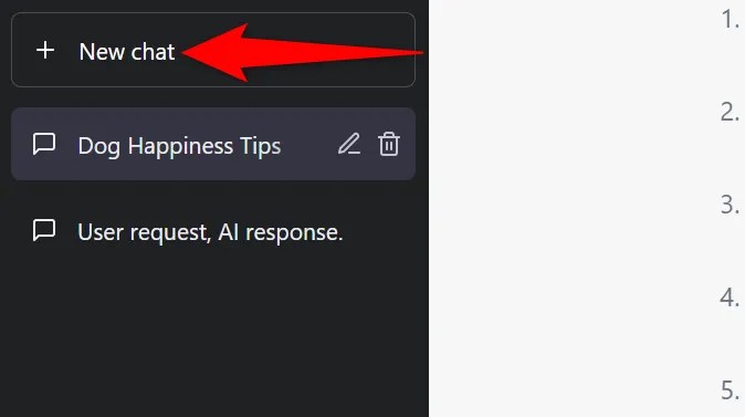 Select &ldquo;New Chat.&quot;
