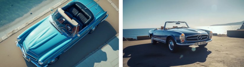 Image of a car on a beach road