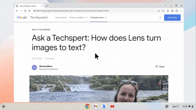 Reading mode in Chrome browser