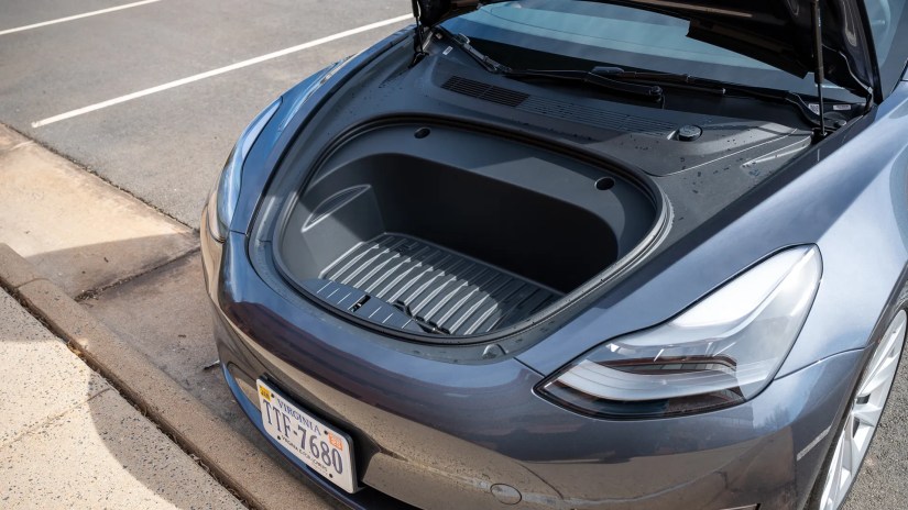 A Tesla &quot;Frunk&quot; open with plenty of space
