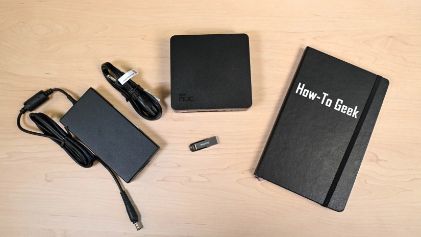 Intel NUC 13 Pro with the power cable
