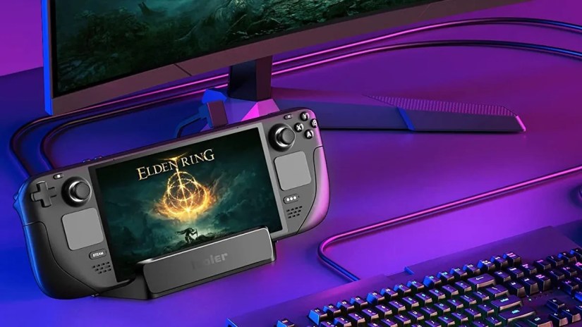 iVoler docking station connected to monitor
