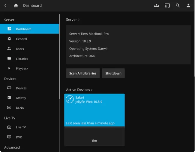 Jellyfin media server