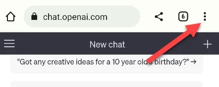 Tap the three-dot menu icon.