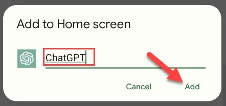 Edit the shortcut name and tap &ldquo;Add.&quot;