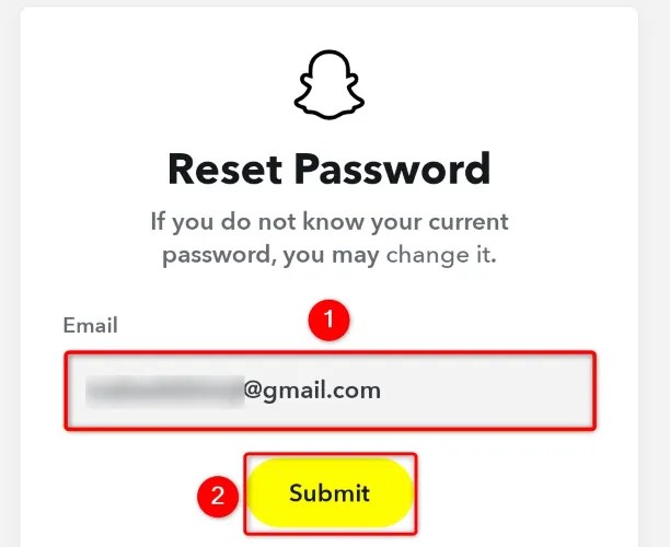 Enter email and tap &ldquo;Submit.&quot;