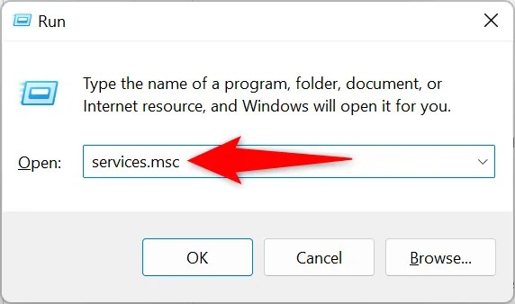 Open Windows Services.