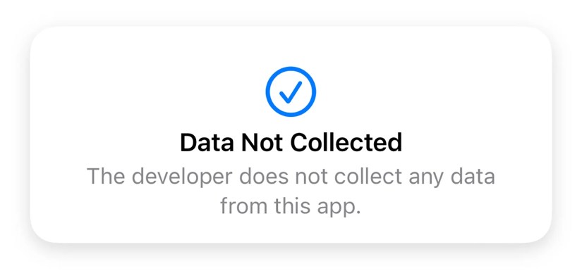 A screenshot of the iOS data collection record screen.