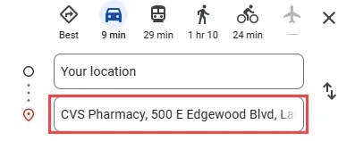 Add the first stop.
