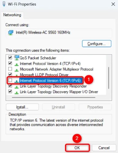 Turn off IPv6 on Windows.