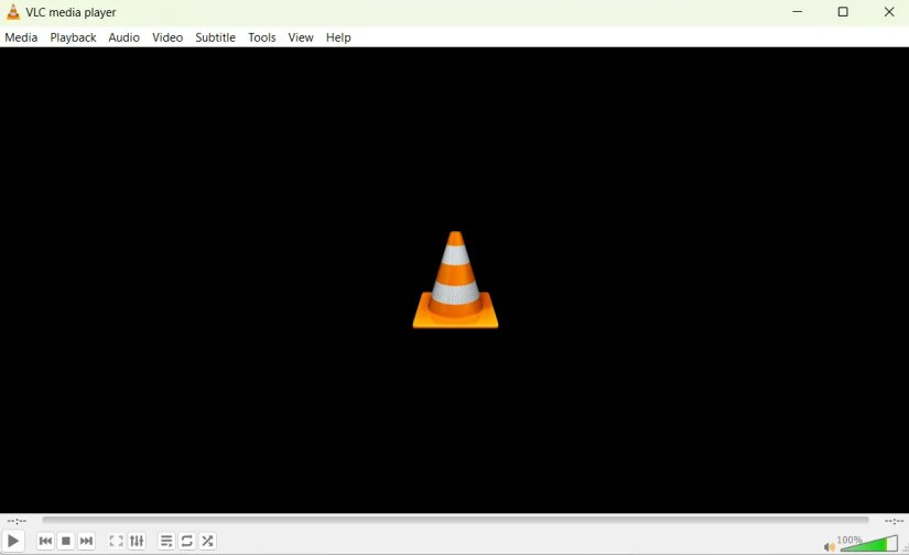 The program VLC being open.