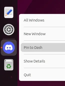 Adding the Dsicord icon to the Ubuntu Dash launcher