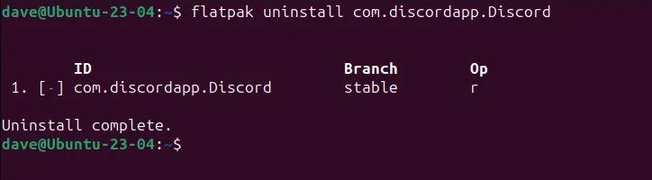 Uninstalling the Discord Flatpak