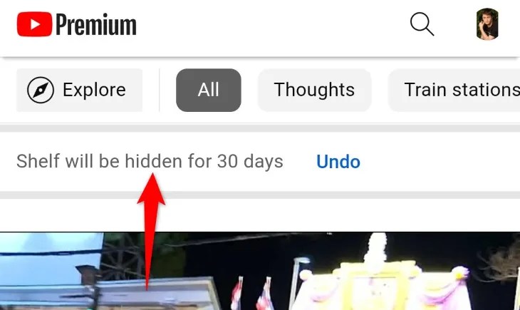 Shorts hidden on YouTube&rsquo;s mobile site.