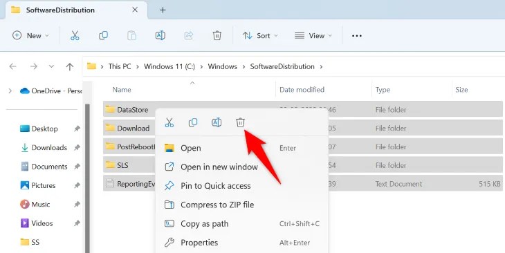 Select &ldquo;Delete.&quot;