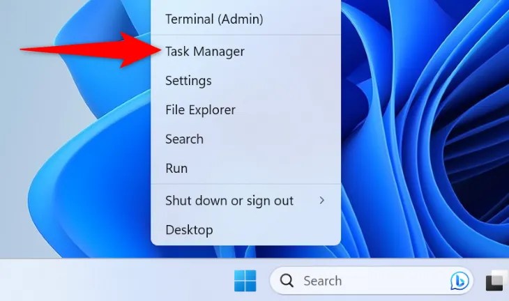 Select &ldquo;Task Manager.&quot;
