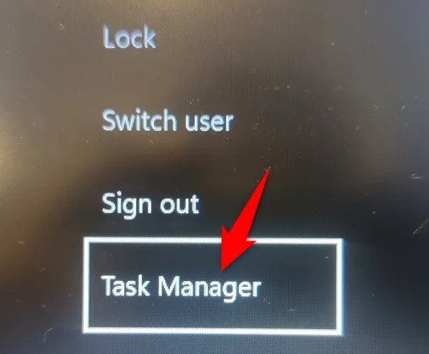 Select Task Manager.