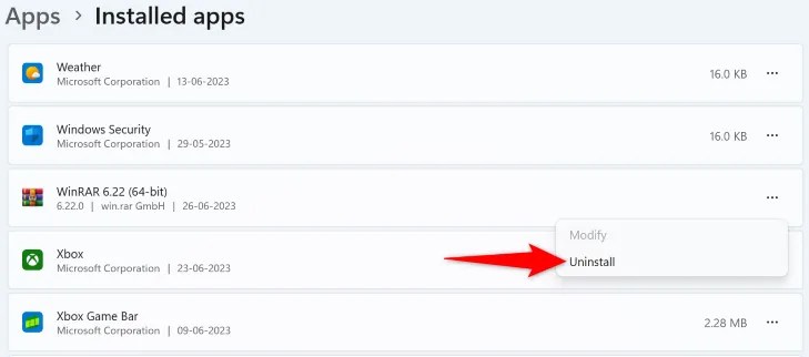 Select &ldquo;Uninstall.&quot;