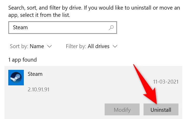 Choose &ldquo;Uninstall.&quot;
