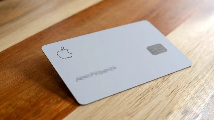 Apple Card blurred out.