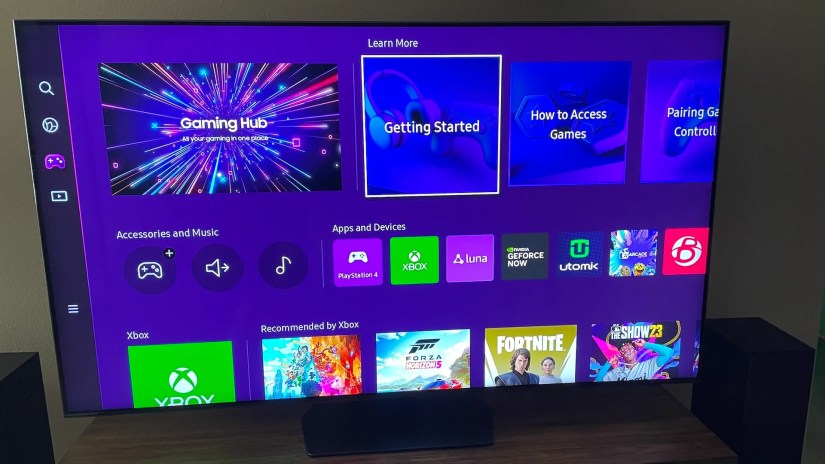 The Gaming Hub on the Samsung QN90C.