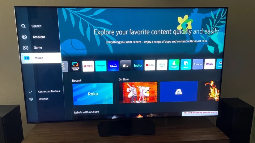 The Media tab on the Samsung QN90C.