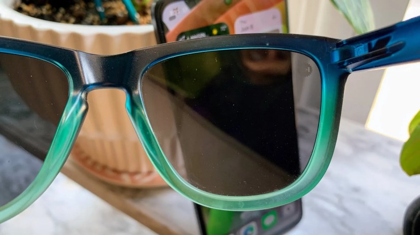 OnePlus Nord N30 viewed through sunglasses