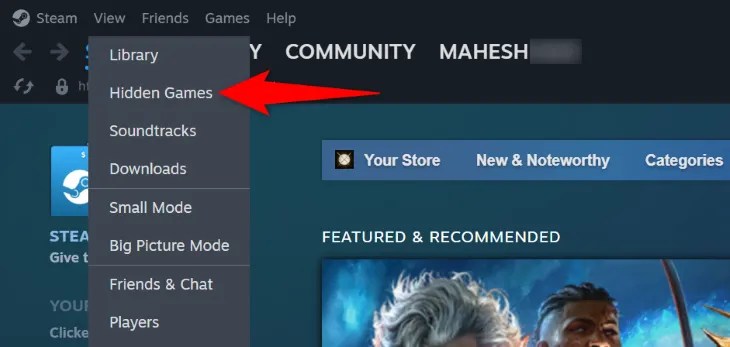 Choose View &gt; Hidden Games.
