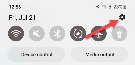 Tap the gear icon.