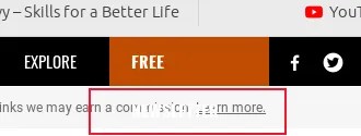 The &ldquo;Free Newsletter&rdquo; block displayed in GNOME Web