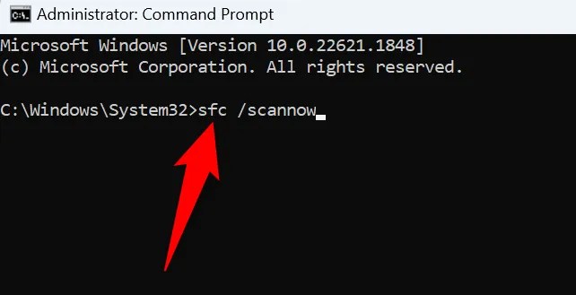 Fix corrupted Windows files.