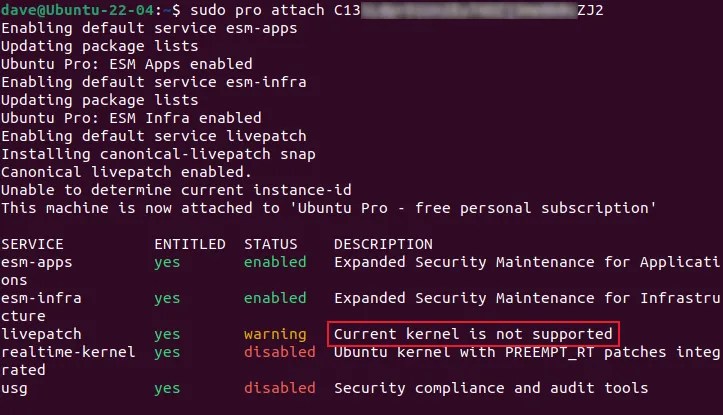 Attaching an Ubuntu Pro computer to a subscription