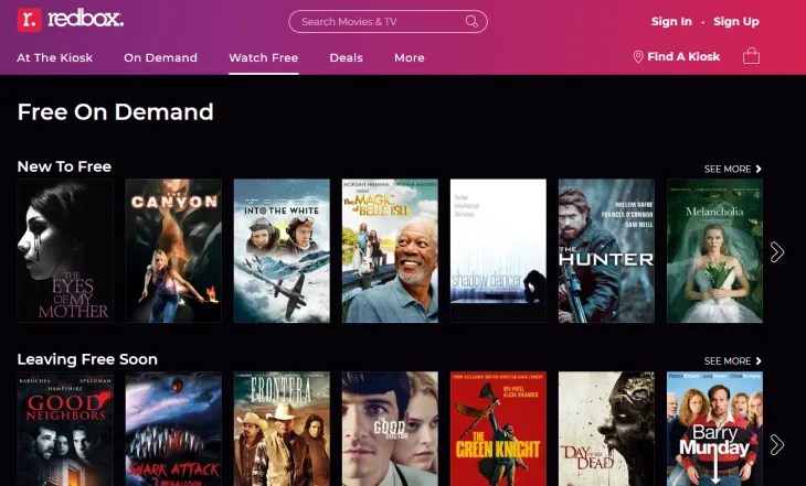 Free movies at Redbox