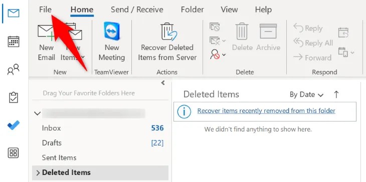 Select &ldquo;File&rdquo; in the top-left corner.
