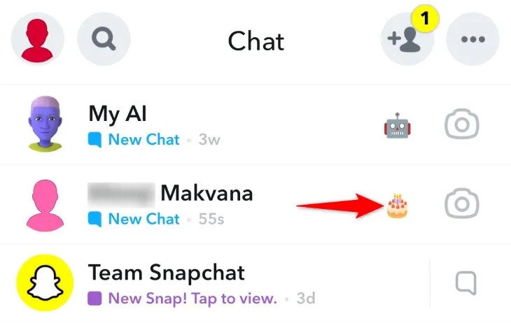 Today&rsquo;s birthdays on Snapchat.