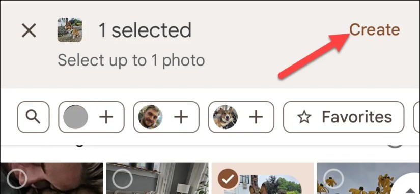 Tap &ldquo;Create.&quot;