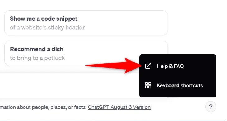 Select &ldquo;Help &amp; FAQ.&quot;