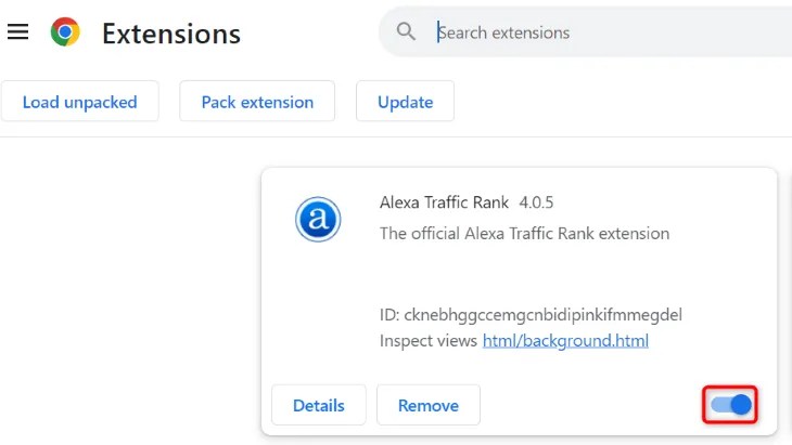 Deactivate all Chrome extensions.