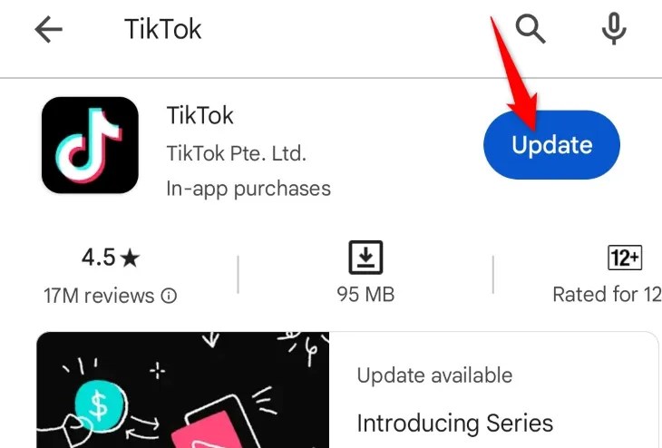 Choose &ldquo;Update.&quot;