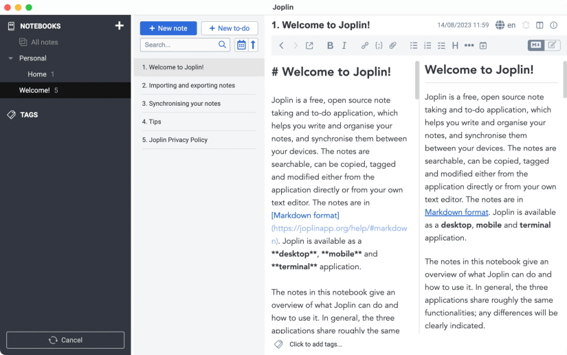 Joplin for macOS