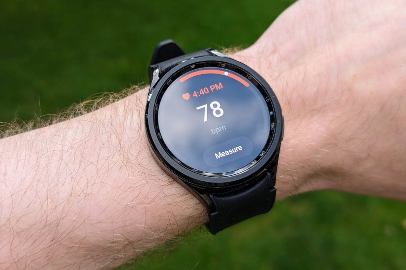 Samsung Galaxy Watch 6 Classic heart rate sensing.