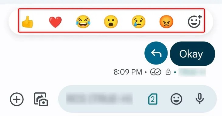 Like a text message on Android.