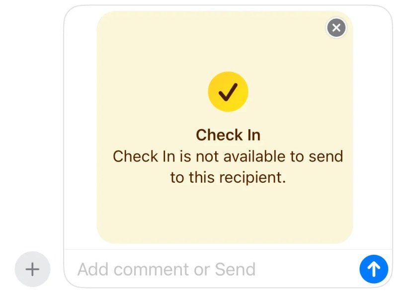 Check In not compatible with Android or older iOS versions