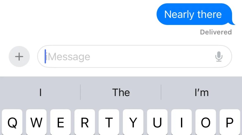 Press the plus button in a Messages conversation
