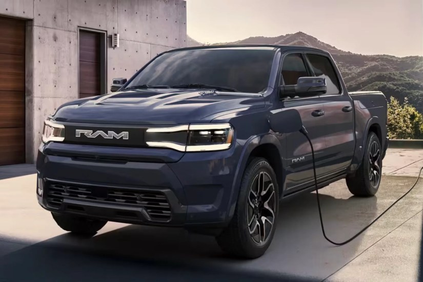 RAM 1500 REV truck charging